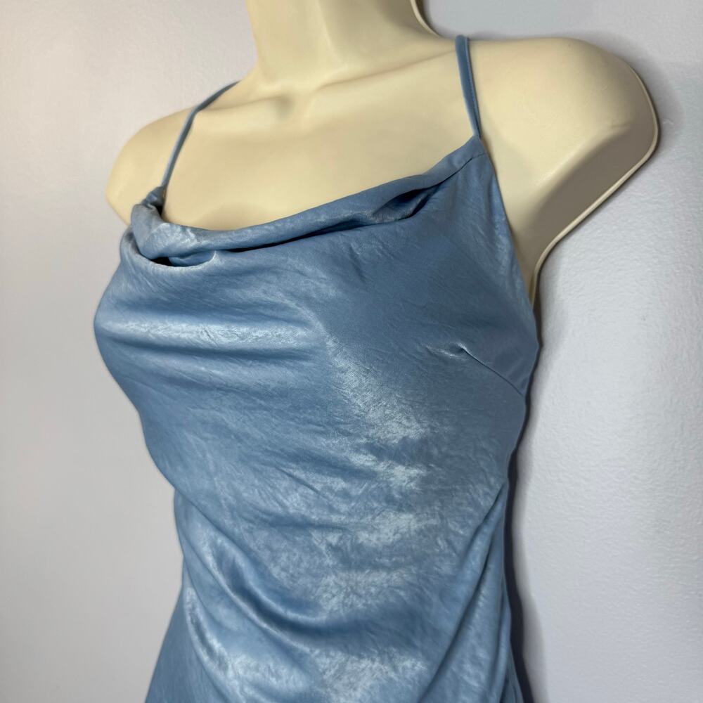 Hello Molly Drinks On Me Midi Slip Midi Dress Blue Women's S New - Picture 5 of 15